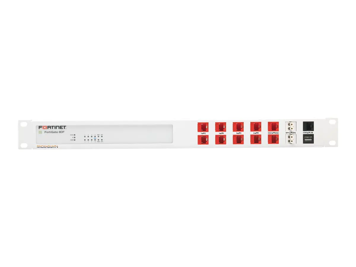 Rackmount.IT RM-FR-T15 - Montagesatz für Netzwerkgeräte - Rack montierbar - RAL 9003 - 1U - 48.3 cm (19") - für Fortinet FortiGate 80F, 81F