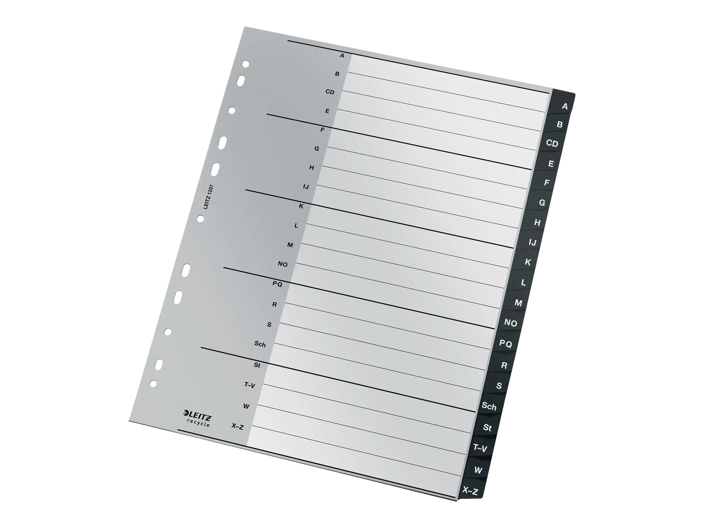 Esselte Leitz Trennelement - 20 Teile - vorgedruckt: A-Z - für A4 (210 x 297 mm) 1207-00-00