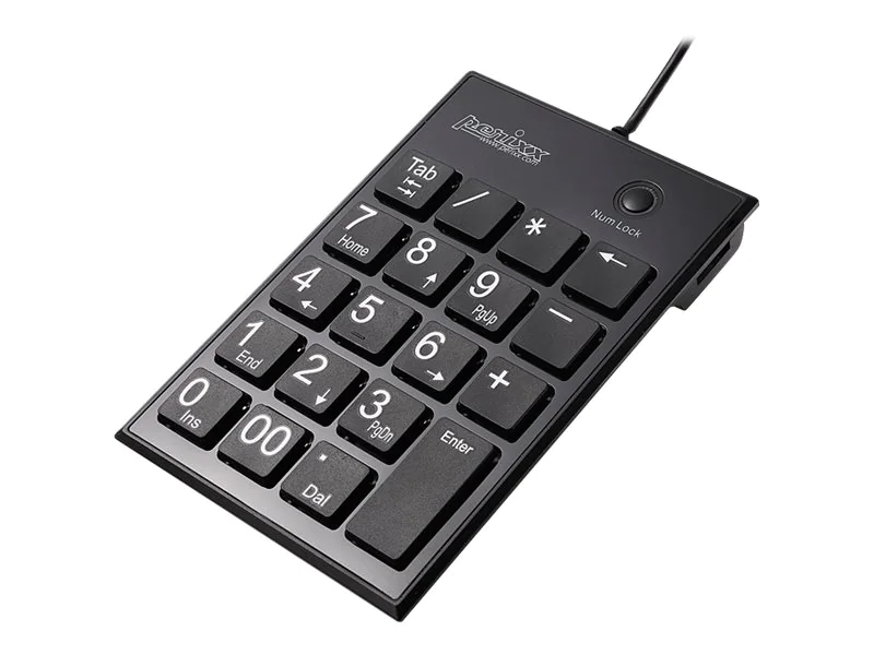 Perixx PERIPAD-202 - Tastenfeld - USB - Schwarz 11091