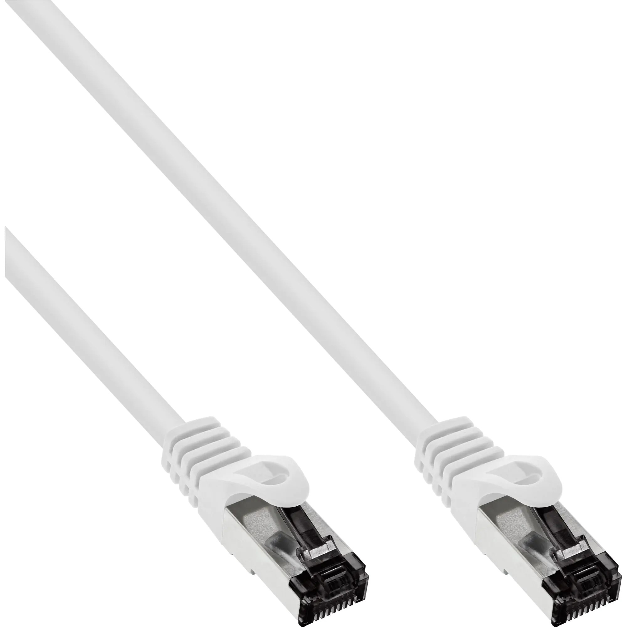 InLine - Patch-Kabel - RJ-45 (M) zu RJ-45 (M) - 50 cm - SFTP, PiMF - CAT 8.1 - halogenfrei, rund - weiß InLine - Patch-Kabel - RJ-45 (M) zu RJ-45 (M) - 50 cm - SFTP, PiMF - CAT 8.1 - halogenfrei, rund - weiß