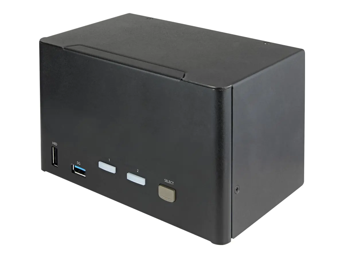StarTech 2 Port Quad Monitor DisplayPort KVM Switch - 4K 60 Hz UHDR - DP 1.2 KVM Switch mit USB 3.0 Hub mit 2x USB 3.0(5 Gbit/s) und 4x USB 2.0 HID Anschlüssen, Audio - Hotkey - TAA (SV231QDPU34K) - KVM-/Audio-Switch - 2 x KVM/Audio - Desktop - TAA-konfor StarTech 2 Port Quad Monitor DisplayPort KVM Switch - 4K 60 Hz UHDR - DP 1.2 KVM Switch mit USB 3.0 Hub mit 2x USB 3.0(5 Gbit/s) und 4x USB 2.0 HID Anschlüssen, Audio - Hotkey - TAA (SV231QDPU34K) - KVM-/Audio-Switch - 2 x KVM/Audio - Desktop - TAA-konfor