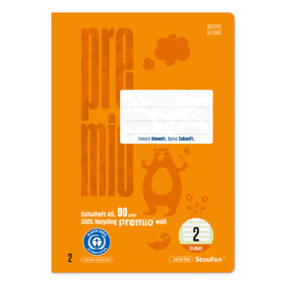 Staufen Schulheft Premio DIN A5 liniert 2 16 Bl. Staufen Schulheft Premio DIN A5 liniert 2 16 Bl.