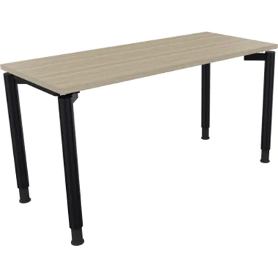 Schreibtisch Vierfuß Rundrohr B1400xT600xH680-820 an/Eiche Natur Schreibtisch Vierfuß Rundrohr B1400xT600xH680-820 an/Eiche Natur