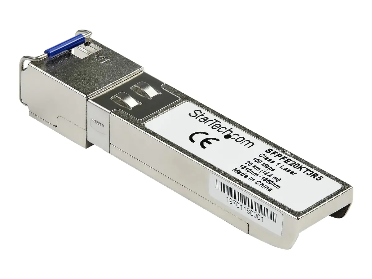 StarTech SFPFE20KT5R3 Transceiver Modul (Juniper SFP-FE20KT15R13 kompatibel, SFP, 100 Mbps, 20 km, Single Mode, Mini-GBIC) - SFP (Mini-GBIC)-Transceiver-Modul (gleichwertig mit: Juniper SFP-GE10KT15R13) - 100Mb LAN - 100Base-BX10-D - LC Single-Modus - bis