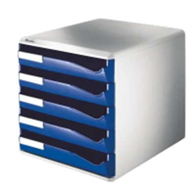 Leitz Schubladenbox 52800035 DIN A4 5Schubfächer lichtgr/bl