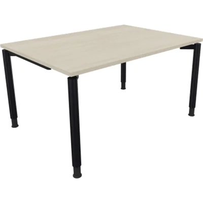 Schreibtisch Vierfuß Rundrohr B1400xT1000xH680-820 an/Akazie hell Schreibtisch Vierfuß Rundrohr B1400xT1000xH680-820 an/Akazie hell