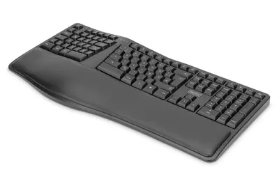 DIGITUS DA-20157 - Tastatur - kabellos - 2.4 GHz - QWERTZ - Deutsch - Schwarz