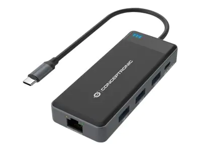 Conceptronic - Dockingstation - USB-C - 2 x HDMI - 1GbE Conceptronic - Dockingstation - USB-C - 2 x HDMI - 1GbE