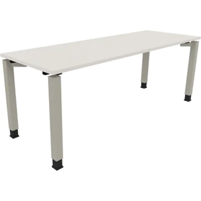 Schreibtisch Vierfuß Quadratrohr B2000xT700xH680-820 si/Weiß Schreibtisch Vierfuß Quadratrohr B2000xT700xH680-820 si/Weiß