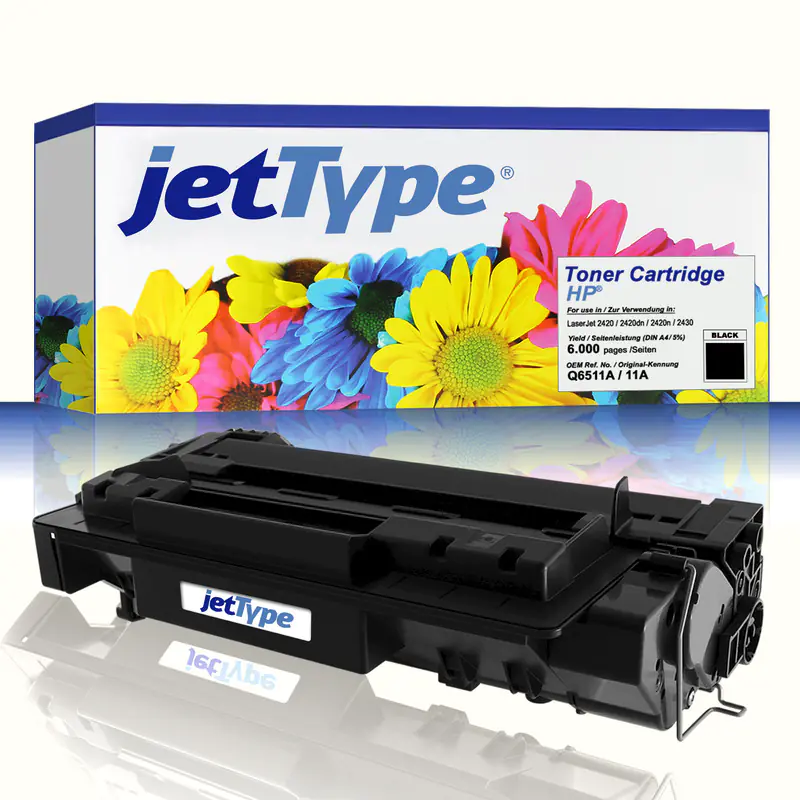 jetType Toner kompatibel zu HP Q6511A 11A schwarz 6.000 Seiten 1 Stück