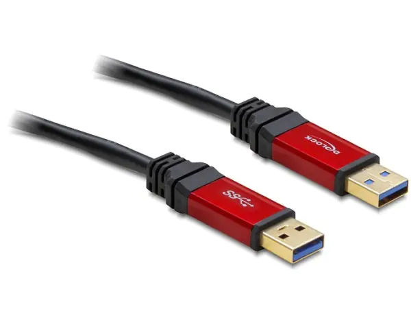 Delock Premium - USB-Kabel - USB Typ A (M) zu USB Typ A (M) - USB 3.0 - 5 m - Schwarz