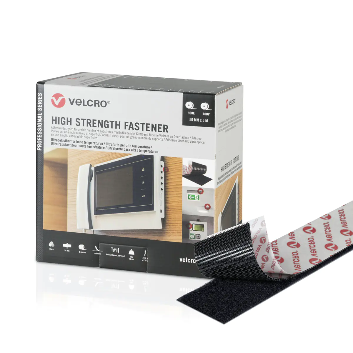 VELCRO HiStr je5m Haken-&Flauschbd 50mm VEL-PS20009