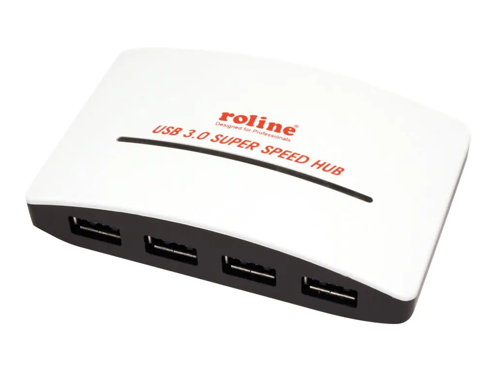 ROLINE USB 3.0 Hub "Black and White" - Hub - 4 x SuperSpeed USB 3.0 - Desktop ROLINE USB 3.0 Hub "Black and White" - Hub - 4 x SuperSpeed USB 3.0 - Desktop