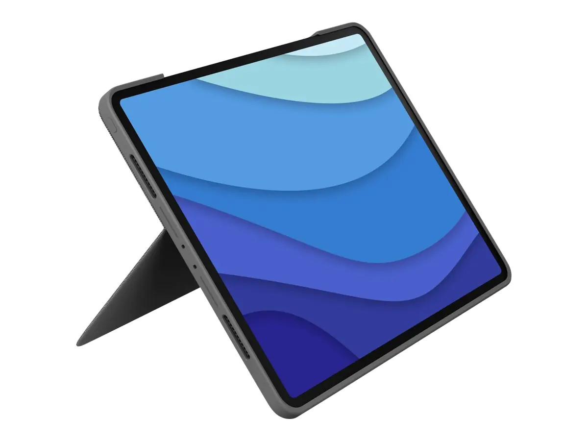 Logitech Combo Touch - Tastatur und Foliohülle - mit Trackpad - hintergrundbeleuchtet - Apple Smart connector - QWERTY - GB - Oxford Gray - für Apple 12.9-inch iPad Pro (5. Generation) 920-010214