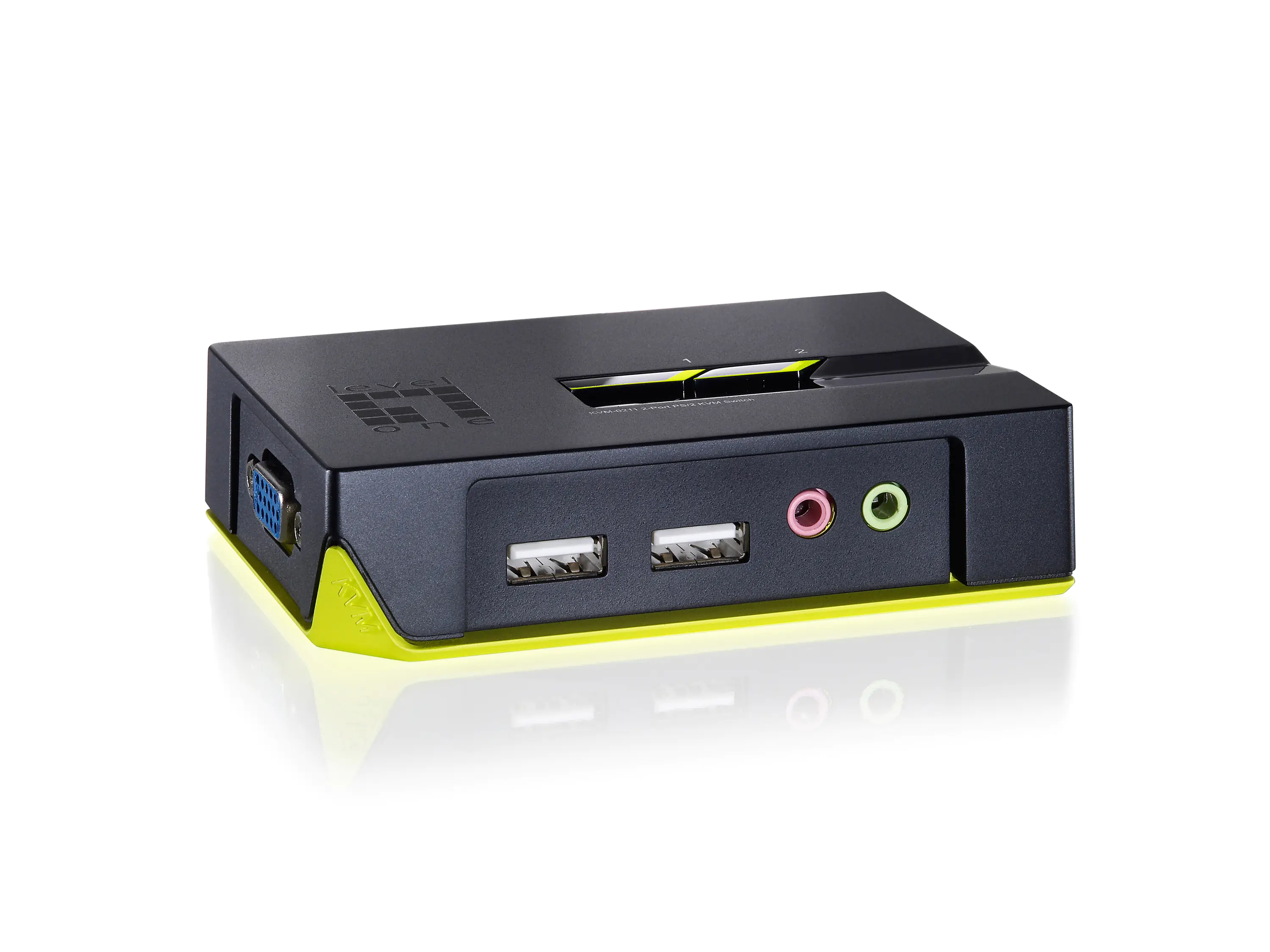 LevelOne ViewCon KVM-0221 - KVM-/Audio-Switch - 2 x KVM/Audio - 1 lokaler Benutzer - Desktop