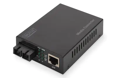 DIGITUS Professional DN-82120-1 - Medienkonverter - 1GbE - 10Base-T, 1000Base-SX, 100Base-TX, 1000Base-T - RJ-45 / SC multi-mode - bis zu 500 m - 850 nm