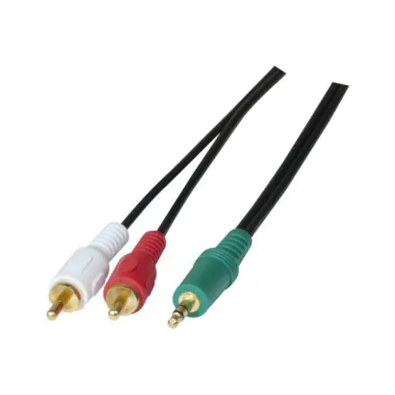 exertis Connect - Audiokabel - mini-phone stereo 3.5 mm männlich zu RCA x 2 männlich - 1.8 m - Schwarz