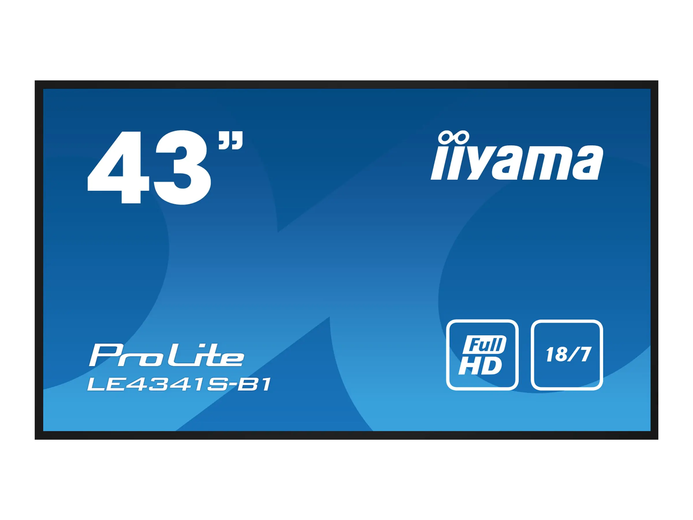 Iiyama ProLite LE4341S-B1 - LCD-Monitor - 109.2 cm (43") (42.5" sichtbar) - 1920 x 1080 Full HD (1080p) - IPS - 350 cd/m² - 1200:1 - 8 ms - 3xHDMI, VGA - Lautsprecher - Schwarz glänzend