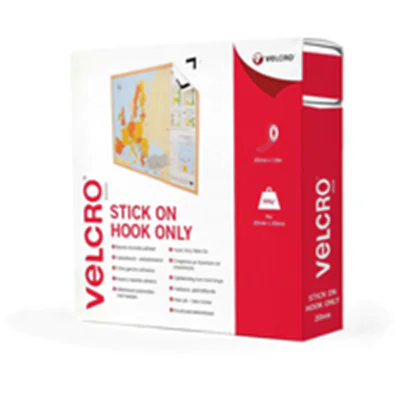 Velcro Stick On - Selbsthaftender Klettverschluss (nur Haken) - 2 cm x 10 m - weiß Velcro Stick On - Selbsthaftender Klettverschluss (nur Haken) - 2 cm x 10 m - weiß