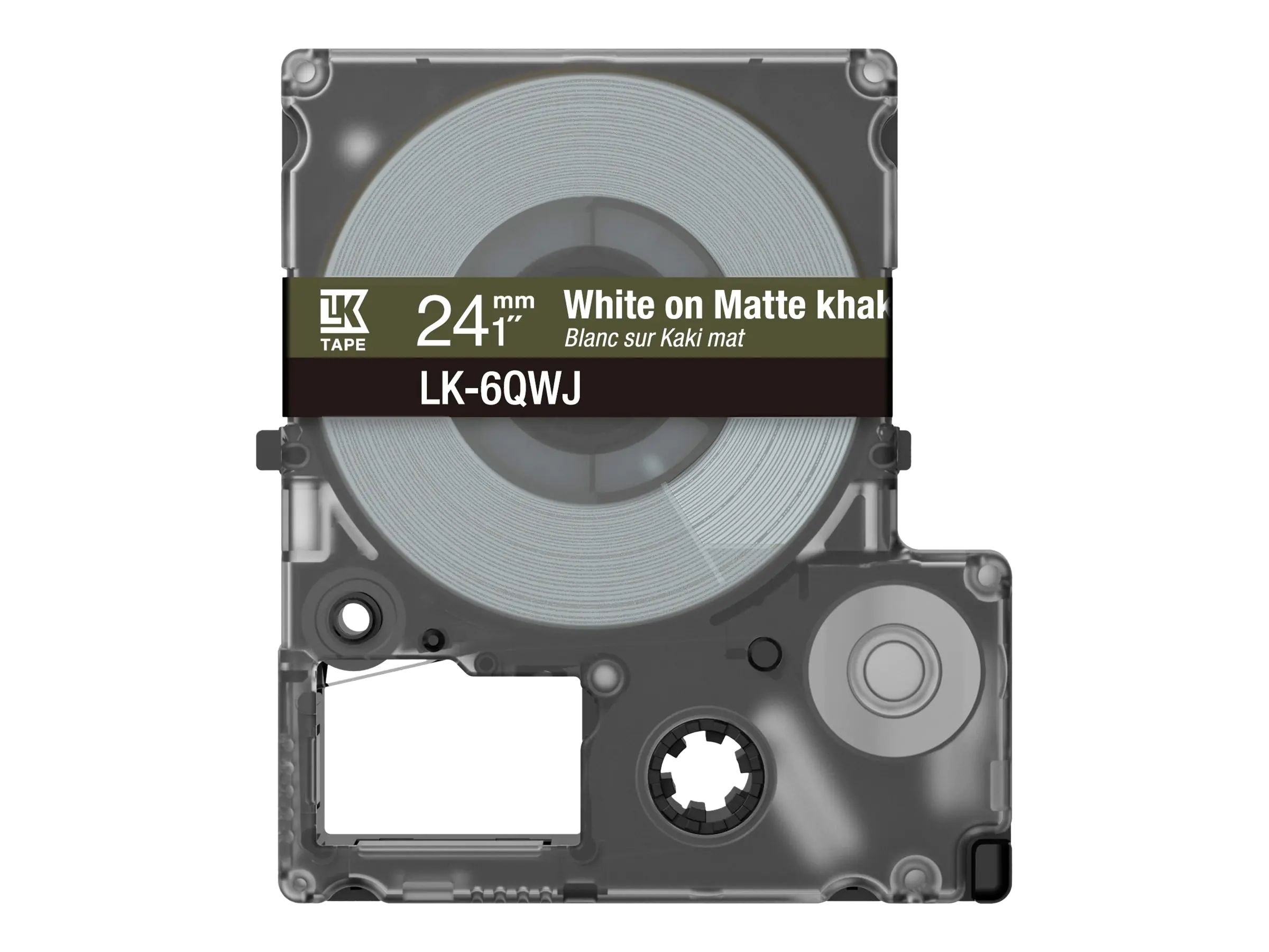 Epson LabelWorks LK-6QWJ - Weiß auf Matt-Khaki - Rolle (2,4 cm x 8 m) 1 Kassette(n) Hängebox - Bandkassette - für LabelWorks LW-C610