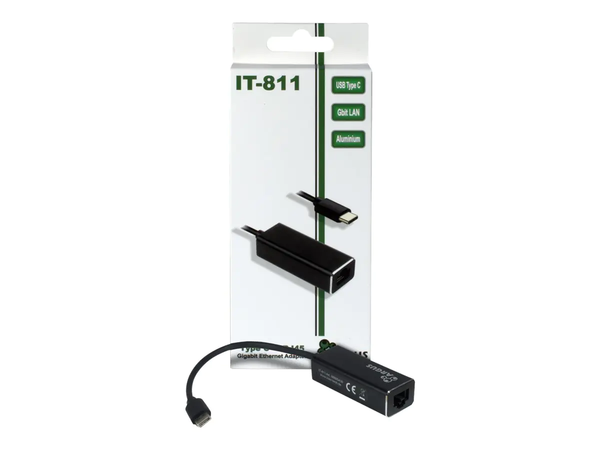 Argus IT-811 - Netzwerkadapter - USB-C - Gigabit Ethernet - Schwarz