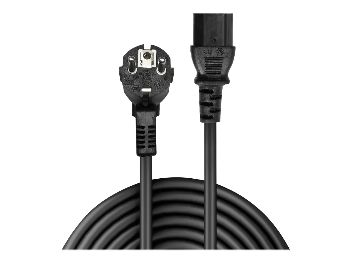Lindy - Stromkabel - CEE 7/7 (M) gewinkelt bis IEC 60320 C13 - 5 m - Schwarz Lindy - Stromkabel - CEE 7/7 (M) gewinkelt bis IEC 60320 C13 - 5 m - Schwarz