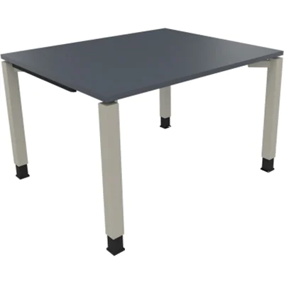 Schreibtisch Vierfuß Quadratrohr B1200xT1000xH680-820 si/Lavagrau Schreibtisch Vierfuß Quadratrohr B1200xT1000xH680-820 si/Lavagrau