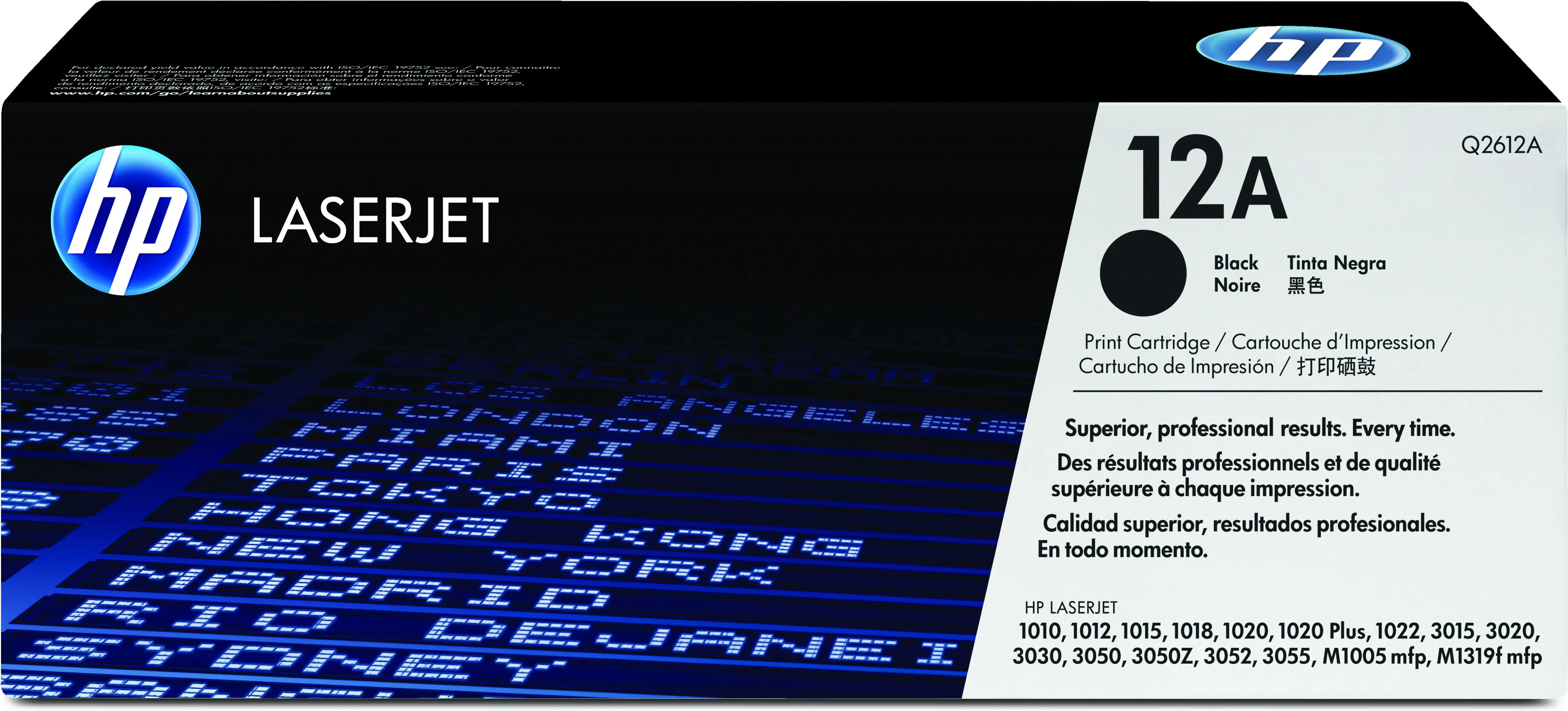HP 12A - Schwarz - original - LaserJet - Tonerpatrone (Q2612A) - für LaserJet 1010, 1012, 1015, 1018, 1020, 1022, 3015, 3020, 3030, 3050, 3052, 3055, M1005 HP 12A - Schwarz - original - LaserJet - Tonerpatrone (Q2612A) - für LaserJet 1010, 1012, 1015, 1018, 1020, 1022, 3015, 3020, 3030, 3050, 3052, 3055, M1005
