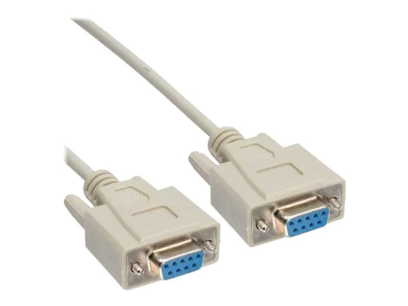 InLine Serielles Kabel - 9pol Buchse / Buchse - vergossen - 1:1 belegt - 1,8m bulk 12229U