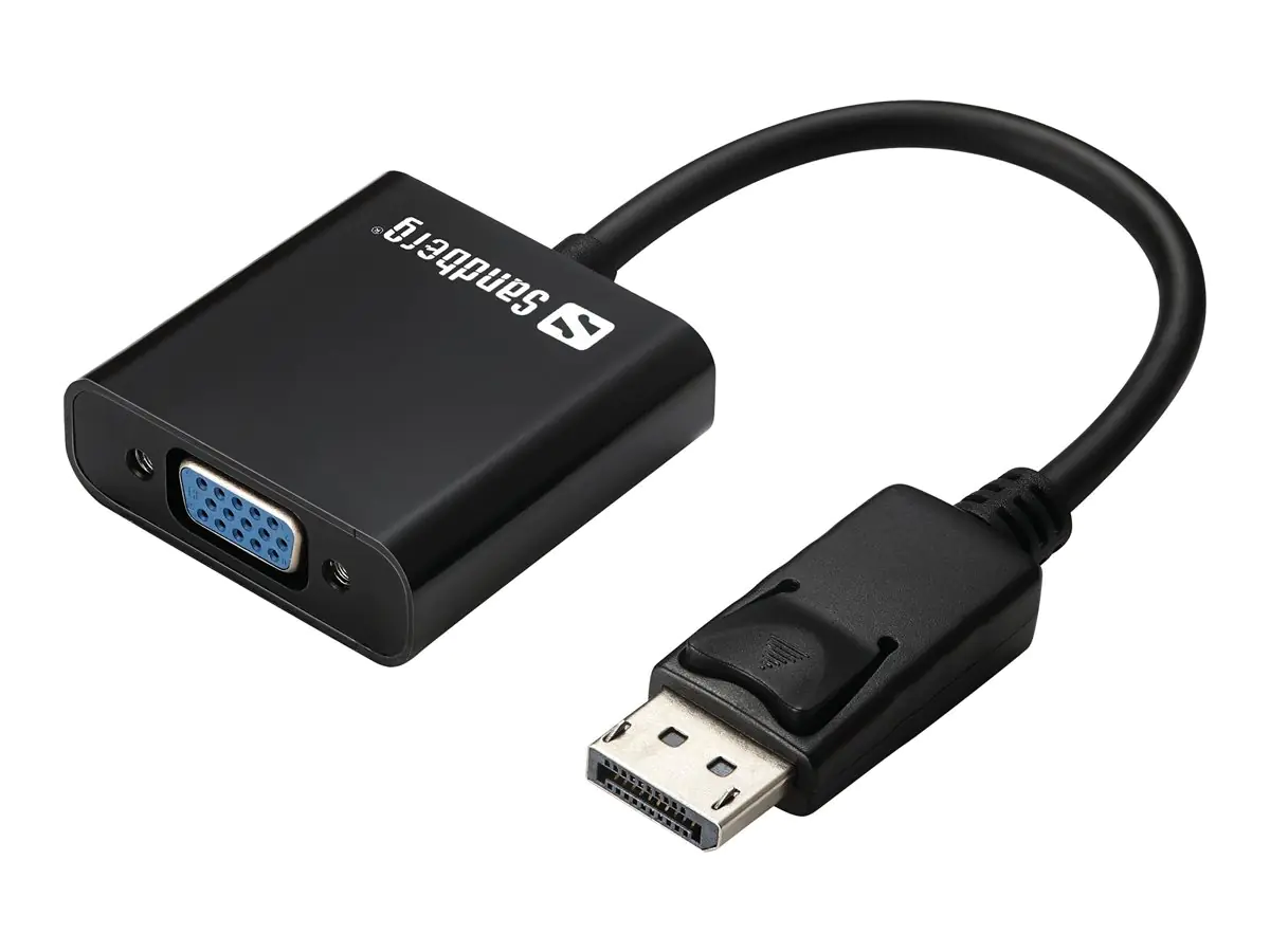 Sandberg Adapter DisplayPort>VGA - VGA-Adapter - DisplayPort (M) zu HD-15 (VGA) (W) Sandberg Adapter DisplayPort>VGA - VGA-Adapter - DisplayPort (M) zu HD-15 (VGA) (W)