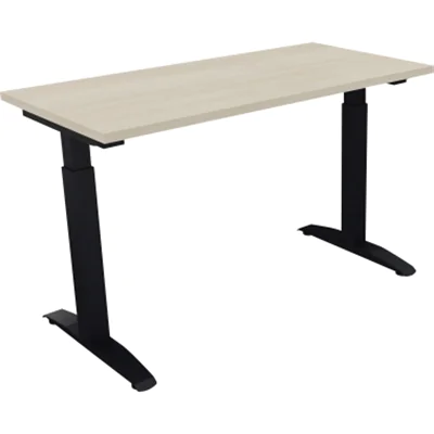 Schreibtisch Kufe Einzels. Quadrat B1200xT600xH650-850 an/Akazie hell Schreibtisch Kufe Einzels. Quadrat B1200xT600xH650-850 an/Akazie hell