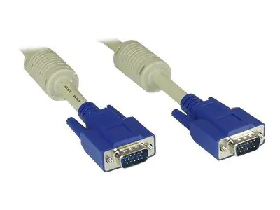 InLine - VGA-Kabel - HD-15 ohne Pol 9 (M) zu HD-15 ohne Pol 9 (M) - 5 m - geformt - beige