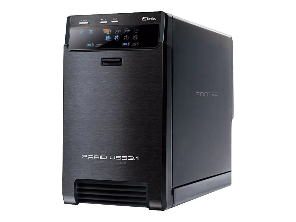 FANTEC QB-X2U31R - Festplatten-Array - 2 Schächte (SATA-600) - USB 3.1 (extern)