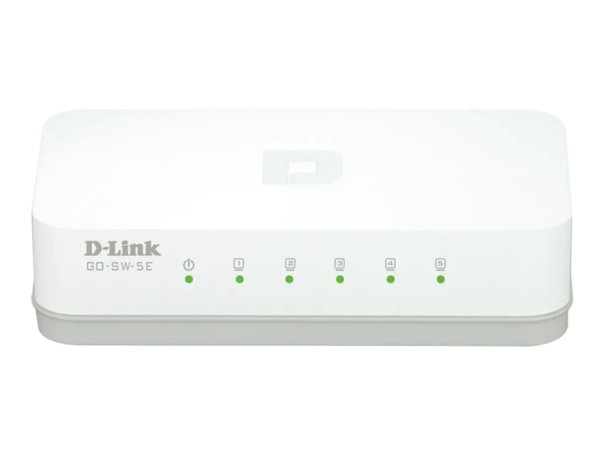 dlinkgo 5-Port Fast Ethernet Easy Desktop Switch GO-SW-5E - Switch - 5 x 10/100 - Desktop dlinkgo 5-Port Fast Ethernet Easy Desktop Switch GO-SW-5E - Switch - 5 x 10/100 - Desktop