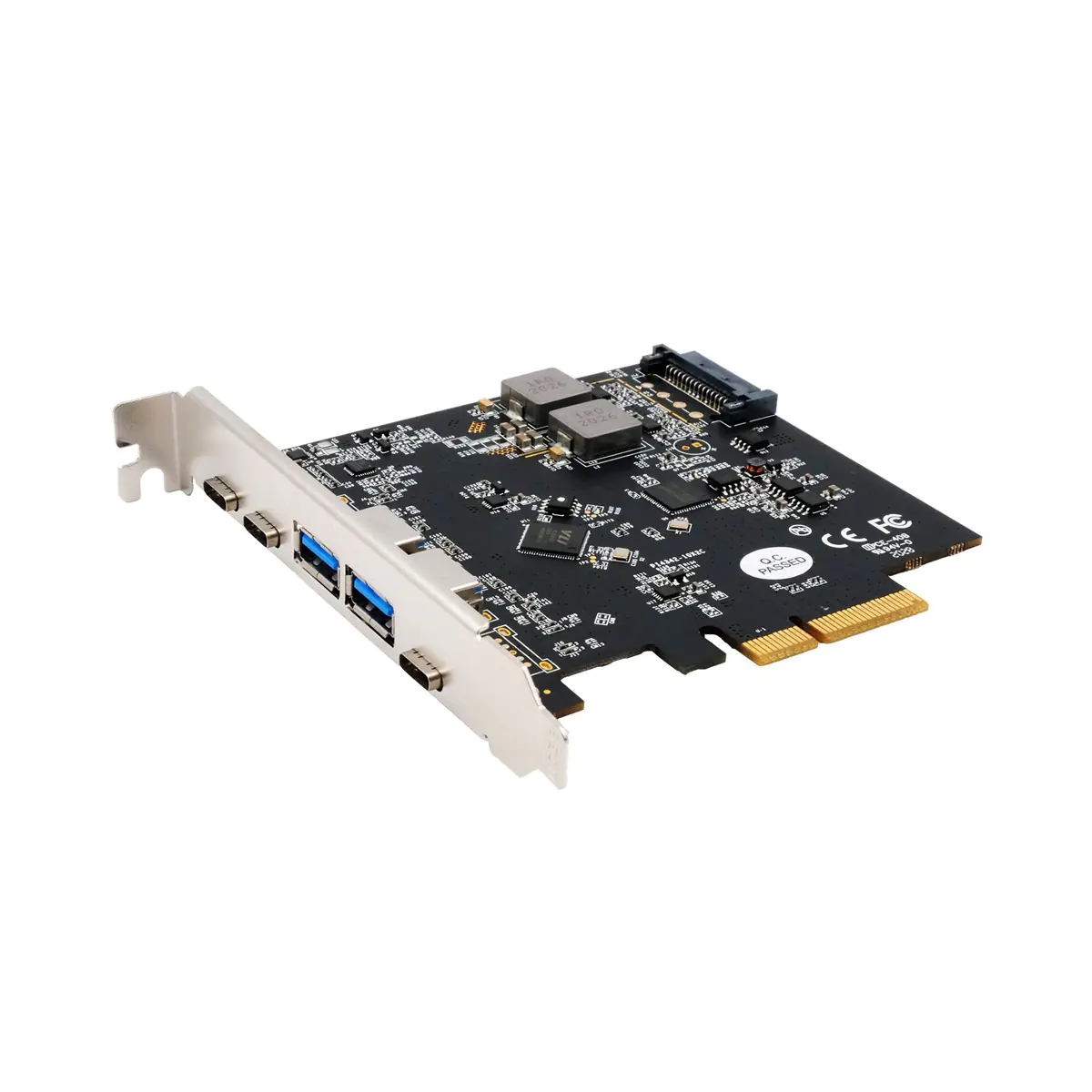 Exsys USB 3.2 Express Karte 3A- 2C-Port Gen2 PCIe x4 - Digital/Daten