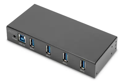 Digitus - Hub - Industrieanlage - 4 x SuperSpeed USB 3.0 - Desktop, an DIN-Schiene montierbar, wandmontierbar - DC Digitus - Hub - Industrieanlage - 4 x SuperSpeed USB 3.0 - Desktop, an DIN-Schiene montierbar, wandmontierbar - DC