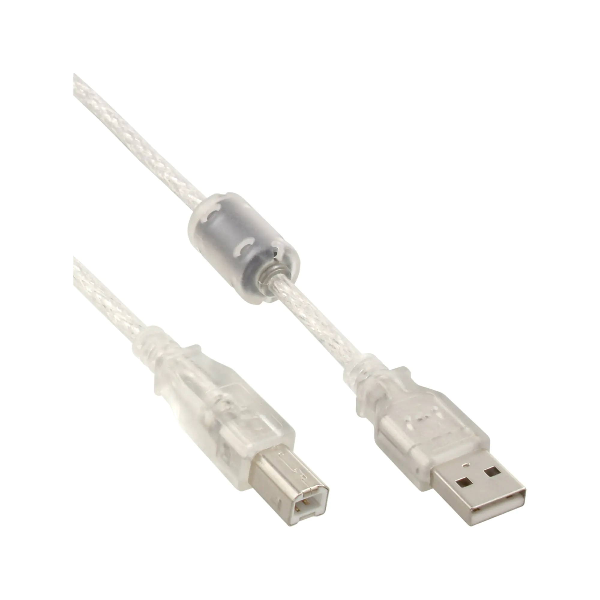 InLine - USB-Kabel - USB (M) zu USB Typ B (M) - 50 cm - durchsichtig