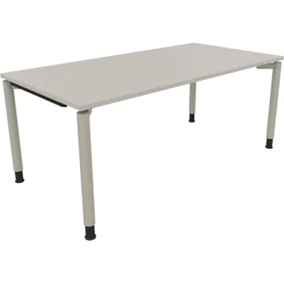 Schreibtisch Vierfuß Rundrohr B1800xT900xH680-820 si/Lichtgrau Schreibtisch Vierfuß Rundrohr B1800xT900xH680-820 si/Lichtgrau