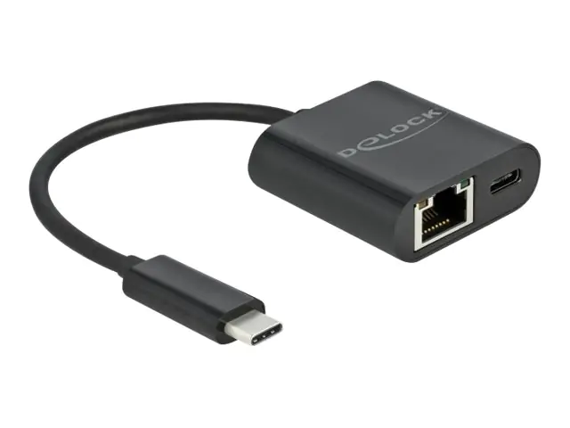 Delock Netzwerkadapter - USB-C 3.2 Gen 1 - Gigabit Ethernet x 1 + USB-C (nur Strom) 66644