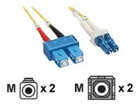 InLine - Patch-Kabel - LC Single-Modus (M) zu SC Single-Modus (M) - 20 m - Glasfaser - 9/125 Mikrometer - OM2 - halogenfrei InLine - Patch-Kabel - LC Single-Modus (M) zu SC Single-Modus (M) - 20 m - Glasfaser - 9/125 Mikrometer - OM2 - halogenfrei