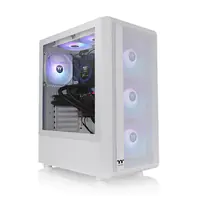 Thermaltake S Series S200 TG ARGB Snow - Mid tower - ATX - Seitenteil mit Fenster (gehärtetes Glas) - keine Spannungsversorgung (PS/2) - weiß - USB/Audio