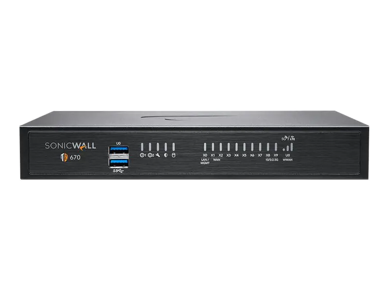 SonicWALL TZ670 - High Availability - Sicherheitsgerät - 10GbE - Desktop