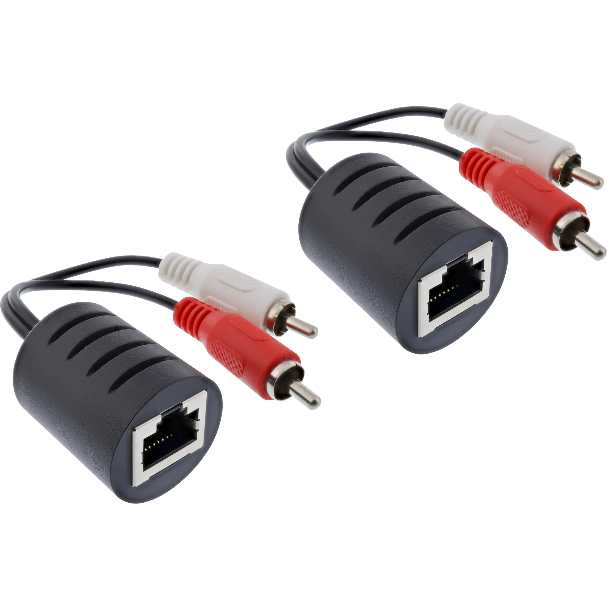 InLine Audio über RJ45 passiv - 2x Cinch Stecker / RJ45 Buchse - max. 50m 89001