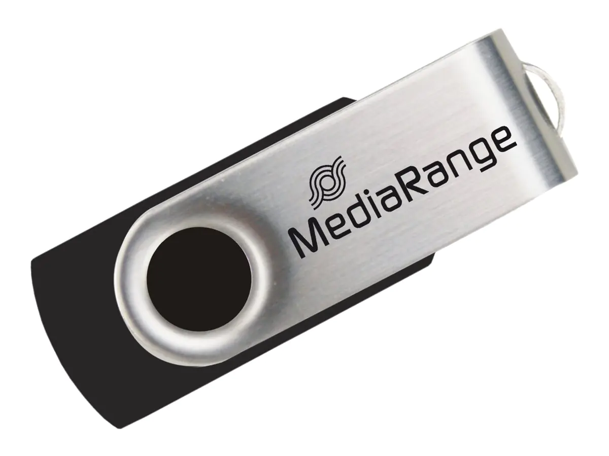 MediaRange - USB-Flash-Laufwerk - 64 GB - USB 2.0 - Schwarz/Silber MediaRange - USB-Flash-Laufwerk - 64 GB - USB 2.0 - Schwarz/Silber