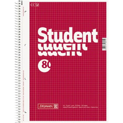 Brunnen Collegeblock Student DIN A4 kariert - A4 67928