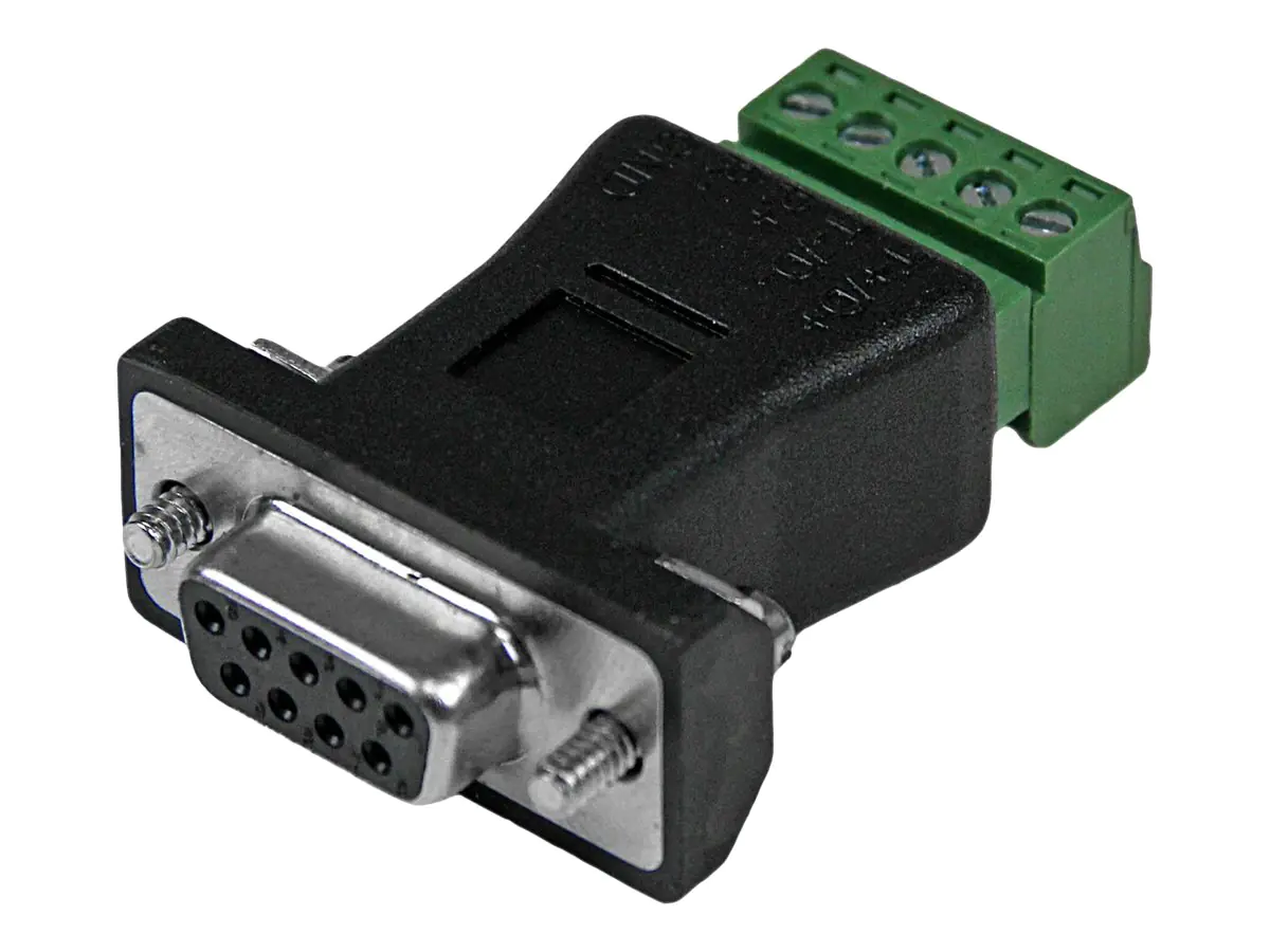 StarTech RS422 RS485 Seriell DB9 auf Klemmleiste - Serieller Adapter - 5-poliger Anschlussblock zu DB-9 (M) - Schwarz - für P/N: PCI2S232485I, PCI2S4851050