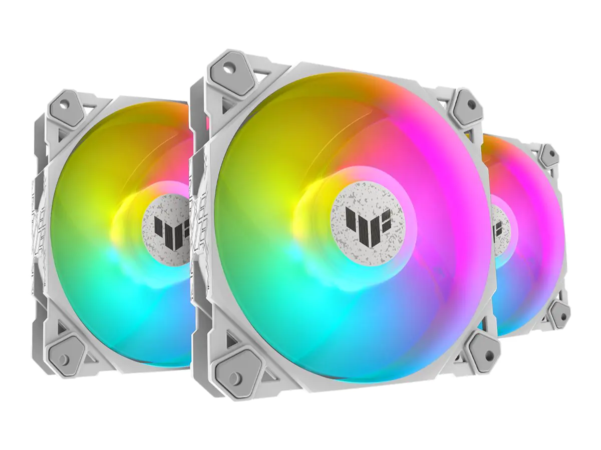 ASUS TUF Gaming TF120 ARGB - White Edition - Gehäuselüfter - 120 mm - weiß (Packung mit 3) 90DA0033-B09030
