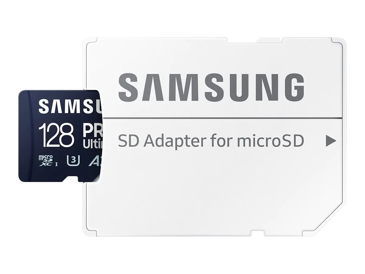 Samsung PRO Ultimate MB-MY128SA - Flash-Speicherkarte (SD-Adapter inbegriffen) - 128 GB - A2 / Video Class V30 / UHS-I U3 - microSDXC UHS-I - Blau Samsung PRO Ultimate MB-MY128SA - Flash-Speicherkarte (SD-Adapter inbegriffen) - 128 GB - A2 / Video Class V30 / UHS-I U3 - microSDXC UHS-I - Blau