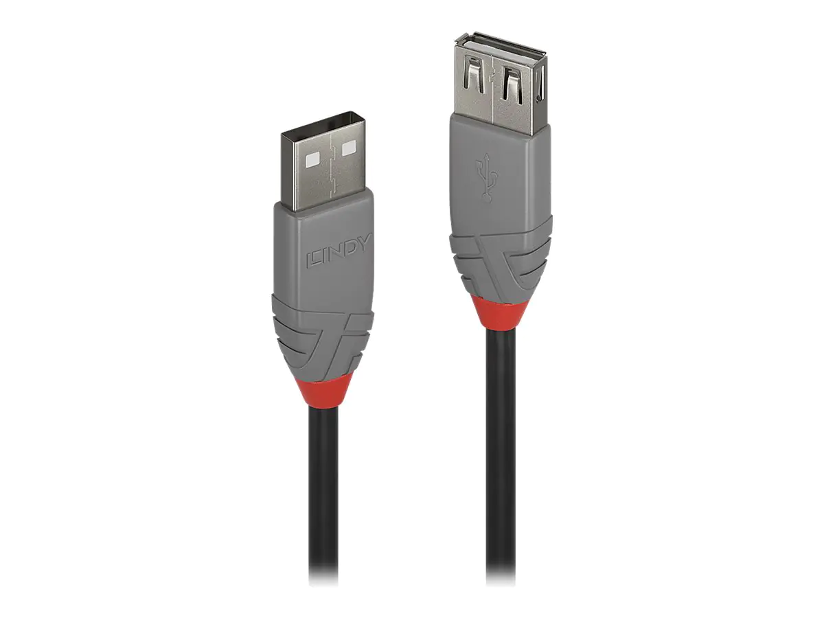Lindy Anthra Line - USB-Verlängerungskabel - USB (M) zu USB (W) - USB 2.0 - 3 m - rund - Schwarz Lindy Anthra Line - USB-Verlängerungskabel - USB (M) zu USB (W) - USB 2.0 - 3 m - rund - Schwarz