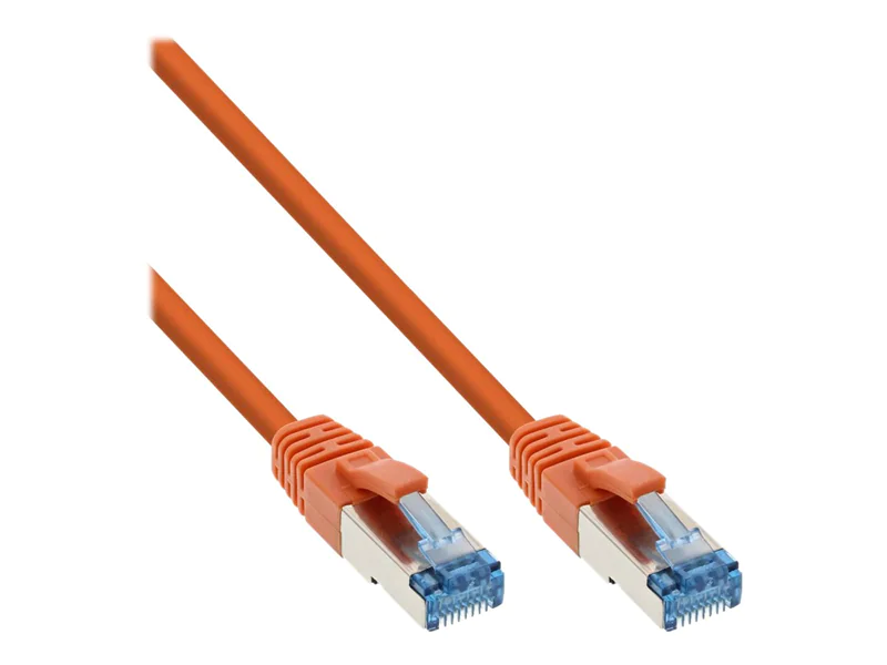 InLine Patchkabel - S/FTP (PiMf) - Cat.6A - halogenfrei - orange - 7,5m 76807O